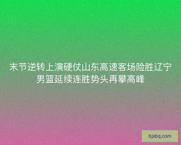 末节逆转上演硬仗山东高速客场险胜辽宁男篮延续连胜势头再攀高峰