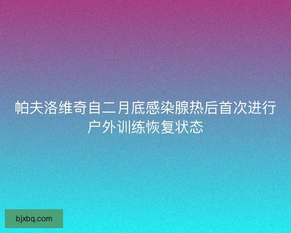 帕夫洛维奇自二月底感染腺热后首次进行户外训练恢复状态